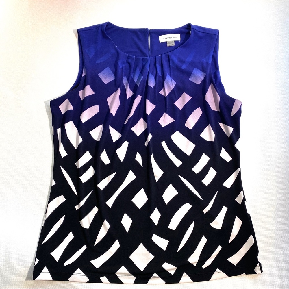 Calvin Klein | Blue Ombré Sleeveless Top EUC